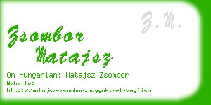 zsombor matajsz business card